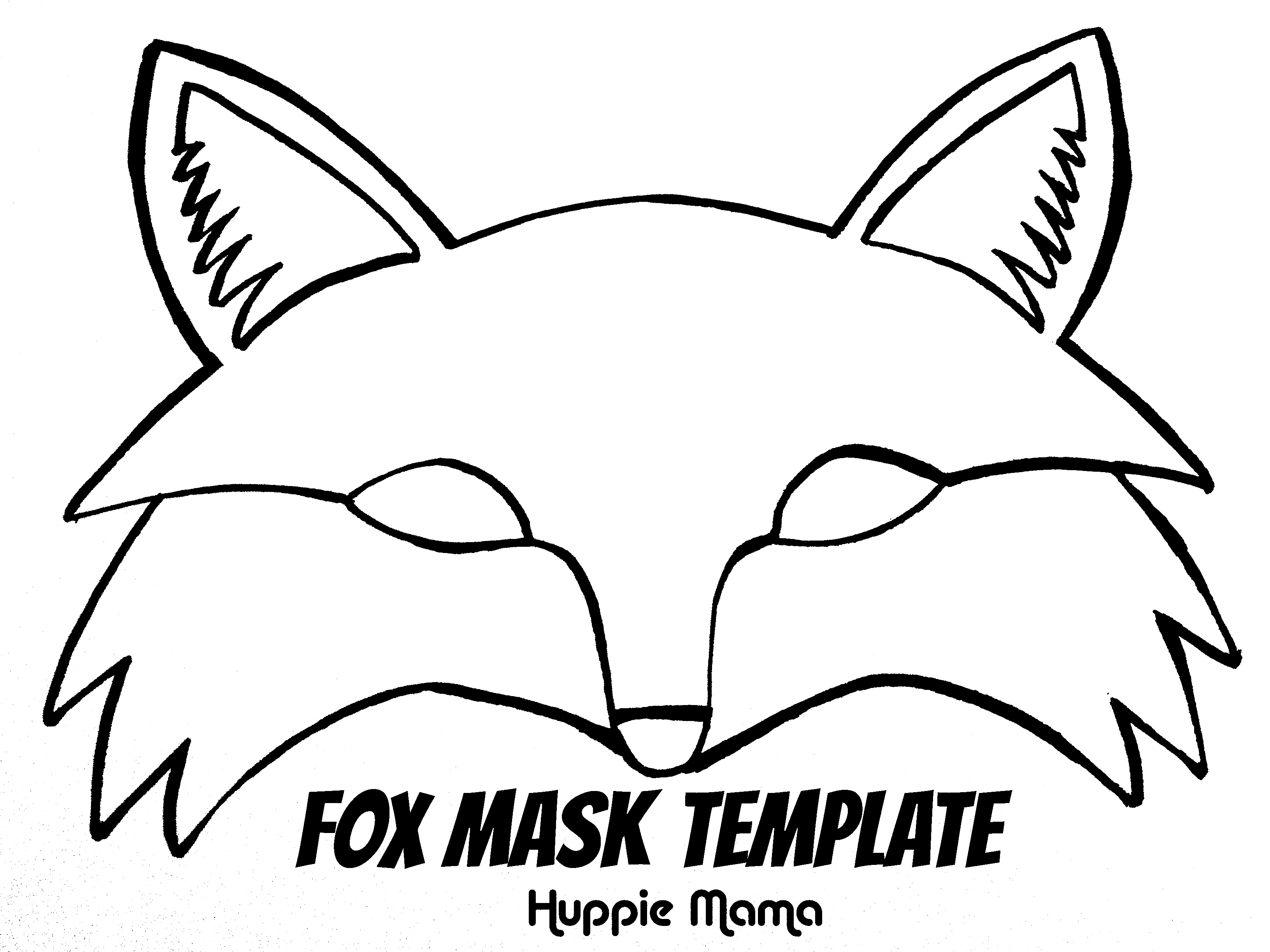 Fox Mask Template Our Potluck Family