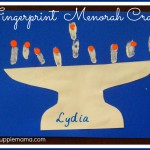 Chanukah Craft: Fingerprint Menorah