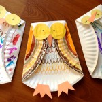 Fall Kids Craft: Paper Plate Owl