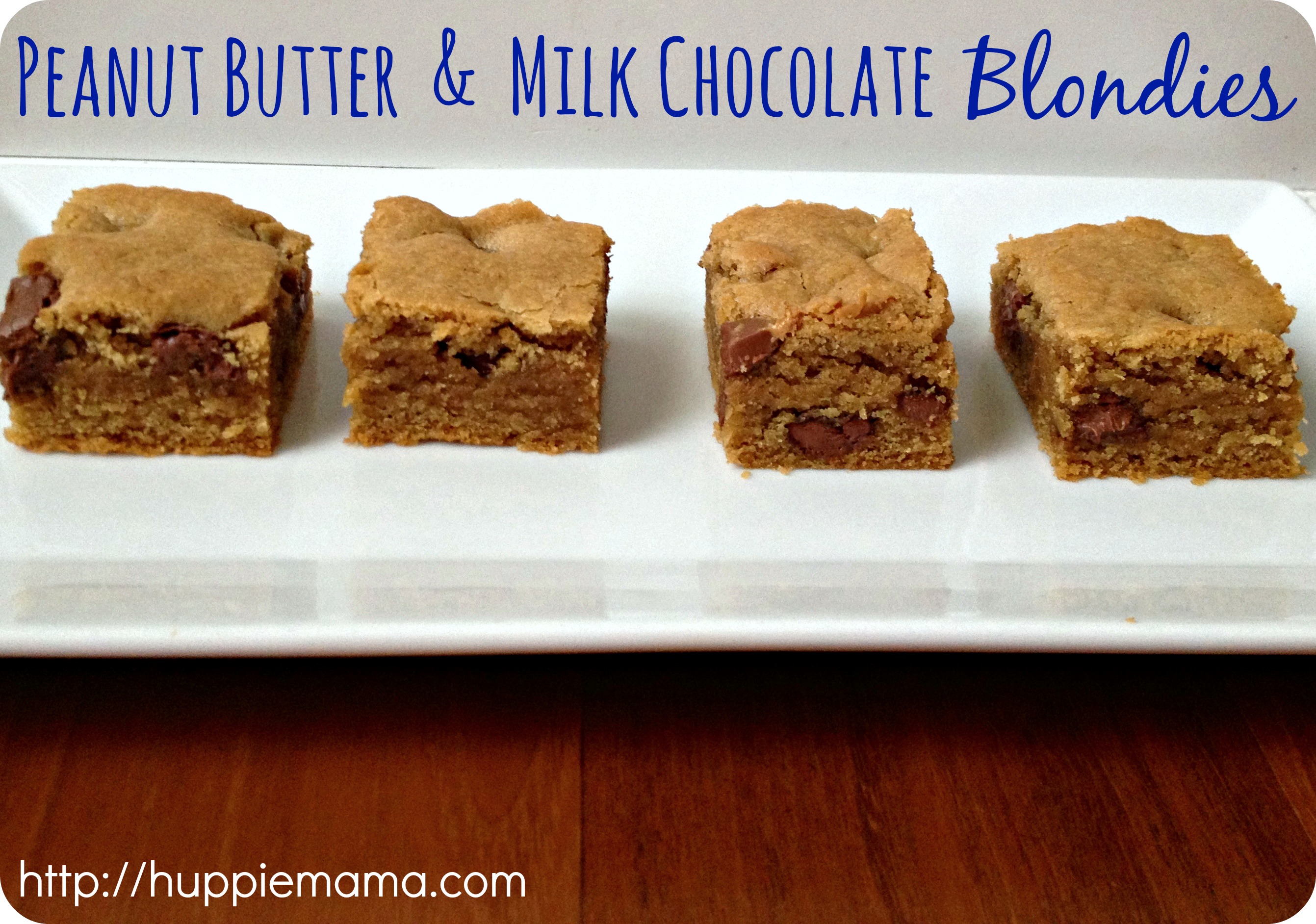 Peanut Butter & Milk Chocolate Blondies - Our Potluck Family