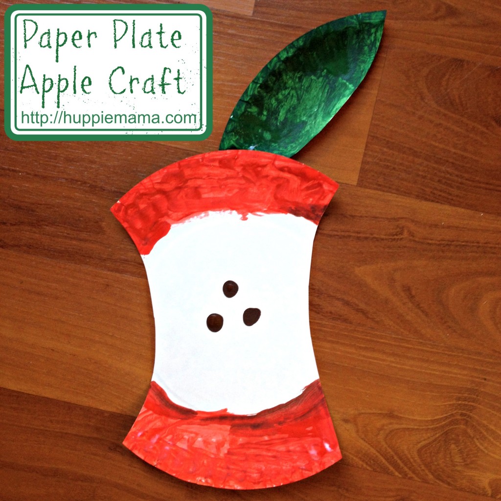 Food Craft: Paper Plate Apple - Our Potluck Family