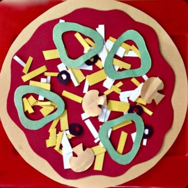 paper plate pizza craft preschool