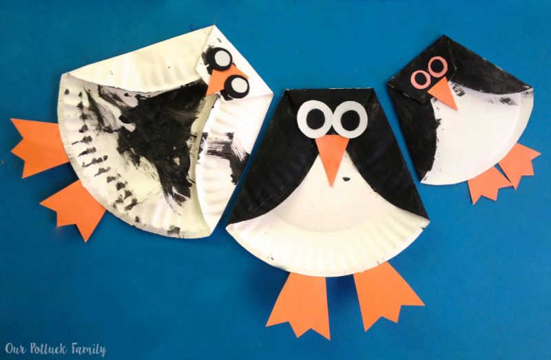 Paper Plate Penguin - Our Potluck Family