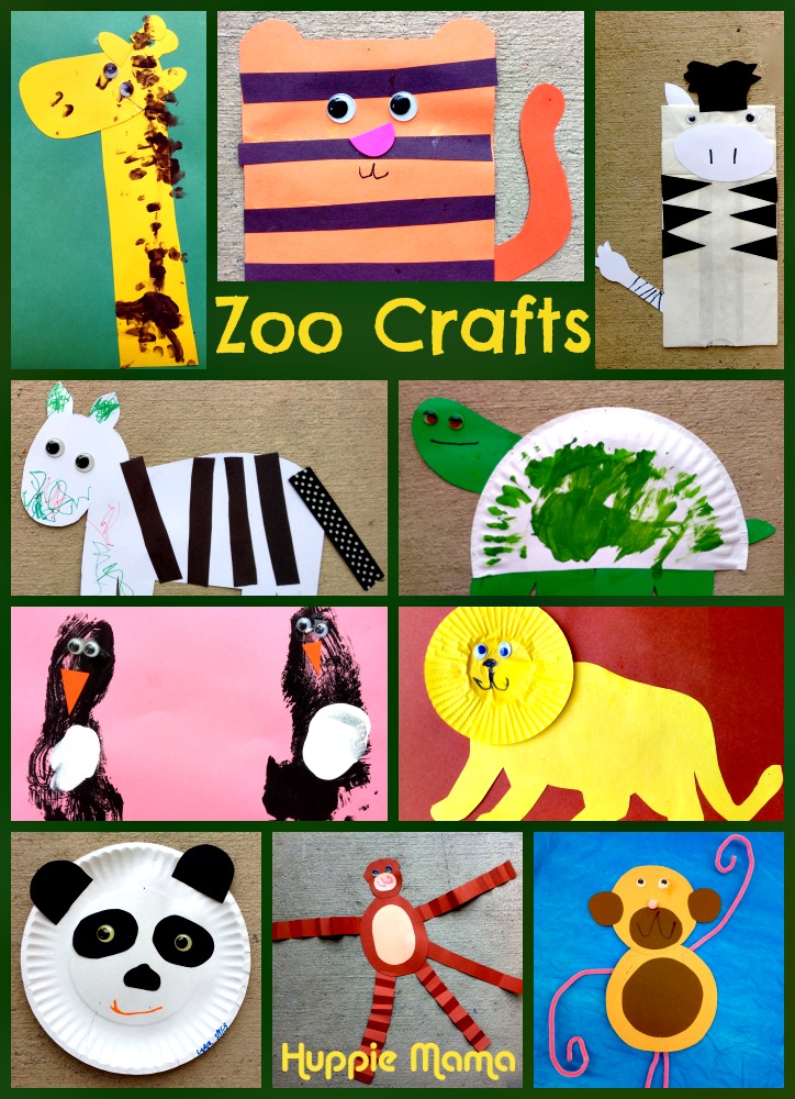 10 Zoo Animal Preschool Crafts - Our Potluck Family