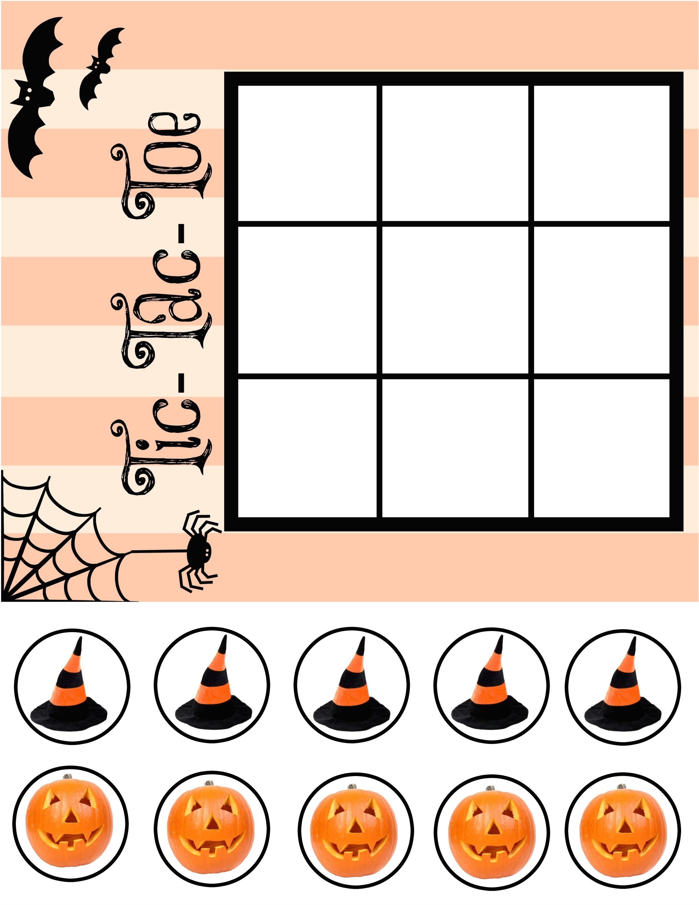 halloween tic tac toe printable our potluck family