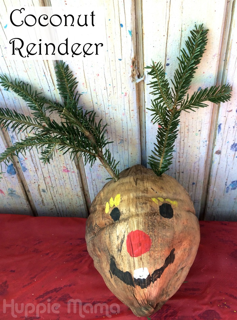 Christmas Craft: Coconut Reindeer - Our Potluck Family