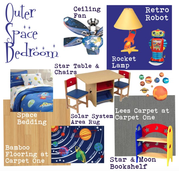 Boys Outer Space Themed Bedroom