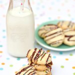 Chocolate-Drizzled Almond Cookies