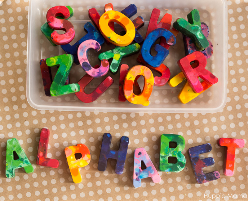 Recycled Crayon Alphabet Tutorial Our Potluck Family