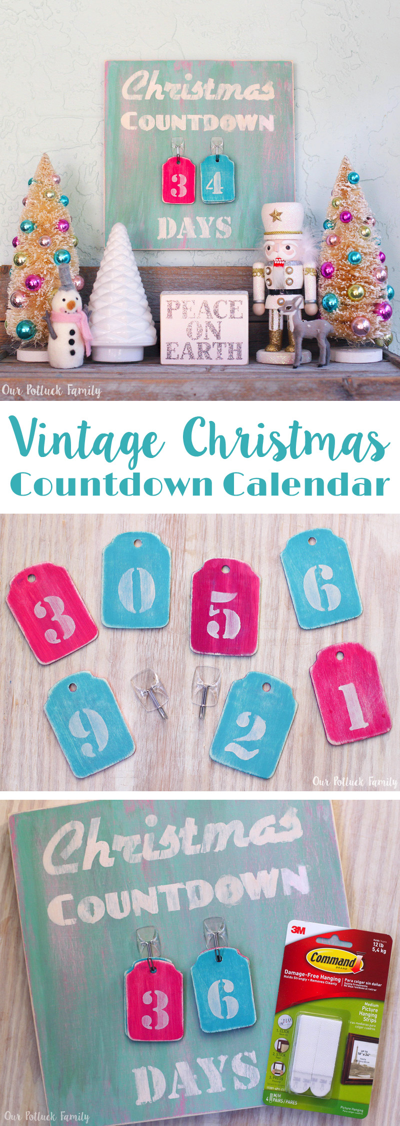 Vintage Christmas Countdown Calendar Our Potluck Family