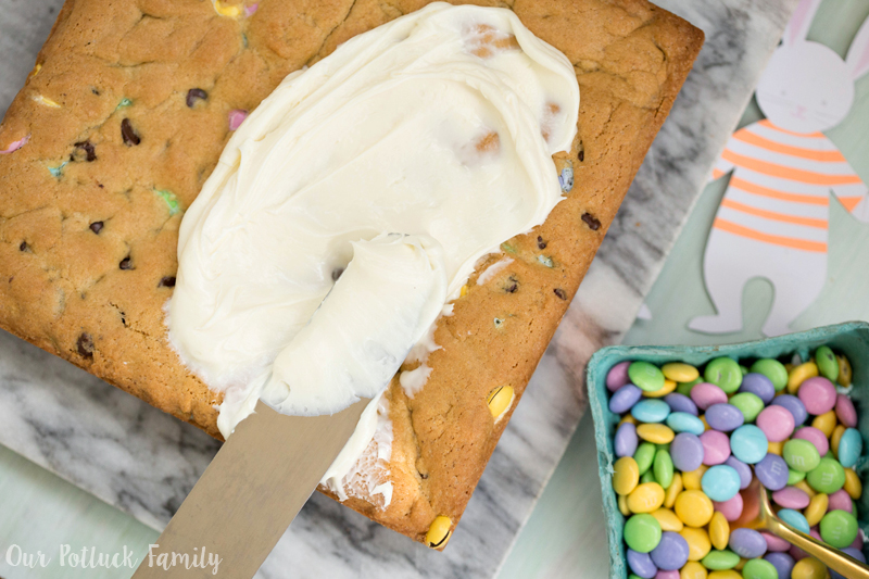 Springtime Candy Blondies - Our Potluck Family