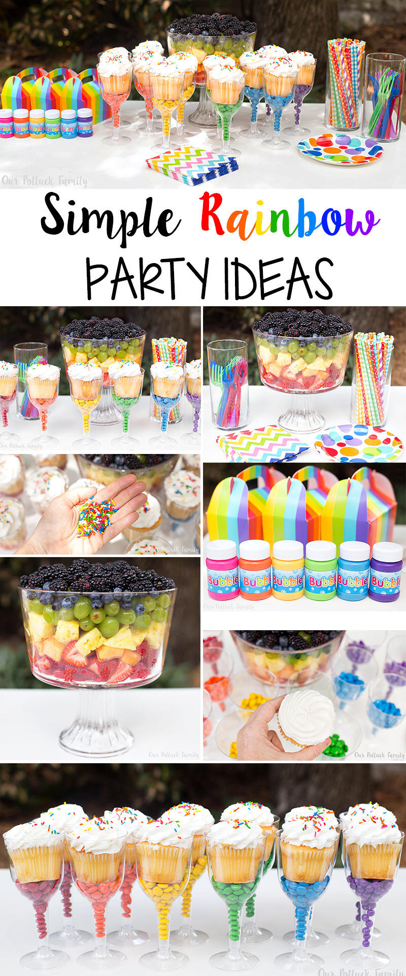 Simple Rainbow Party Ideas - Our Potluck Family