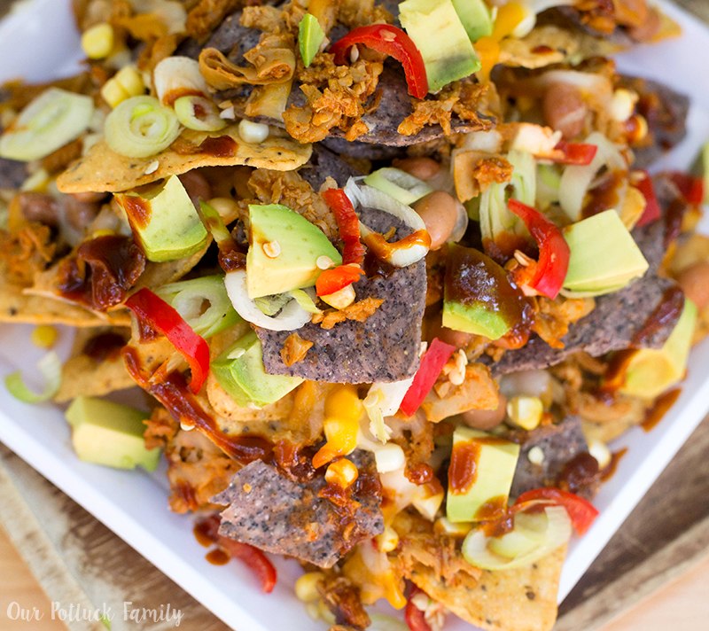 BBQ Vegetarian Nachos - Our Potluck Family