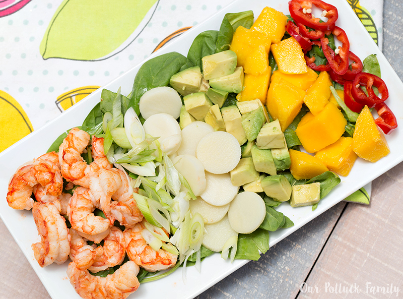 Tropical Shrimp Salad with Vanilla Vinaigrette - Our Potluck Family