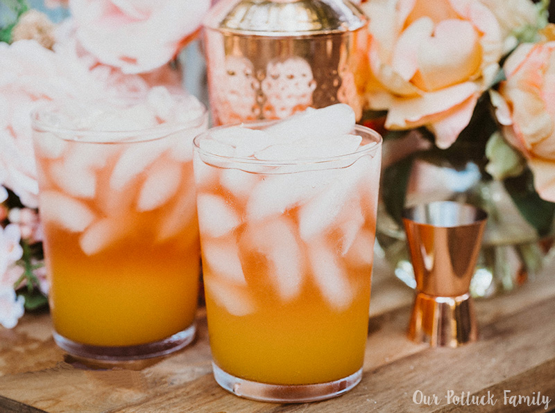 Peach Mango Sparkling Rosé Cocktail drinks