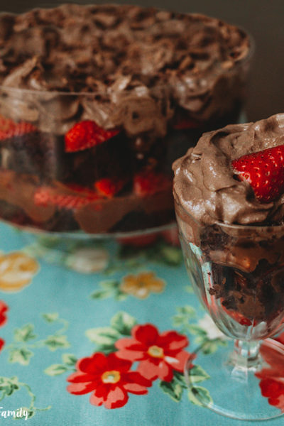 Chocolate Strawberry Trifle cup
