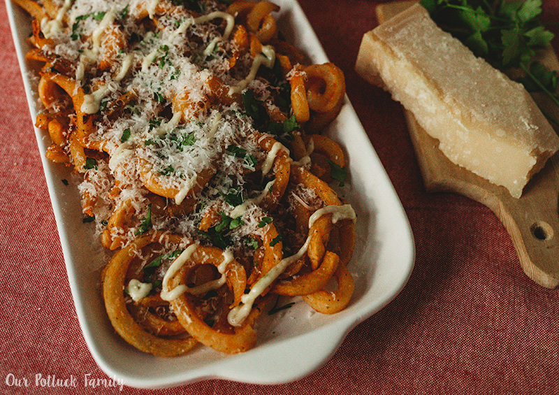 Parmesan Truffle Fries With Garlic Aioli Our Potluck Family