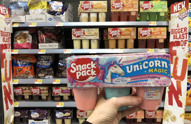 Unicorn Pudding at Walmart