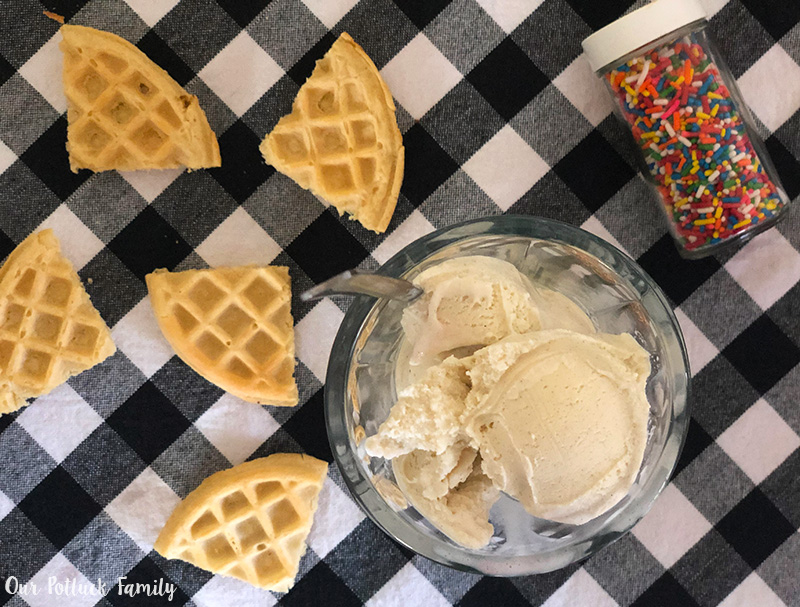 Waffle Ice Cream Sundae Bar vanilla