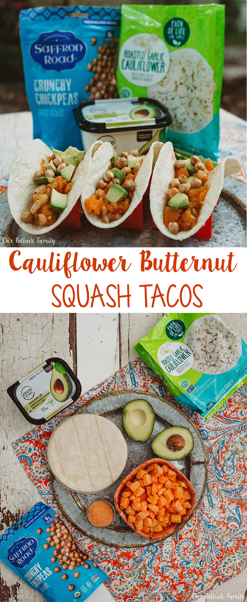 Cauliflower Butternut Squash Tacos